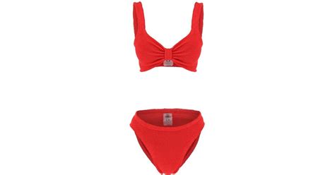 Hunza G Bonnie Bikini Set In Red Lyst