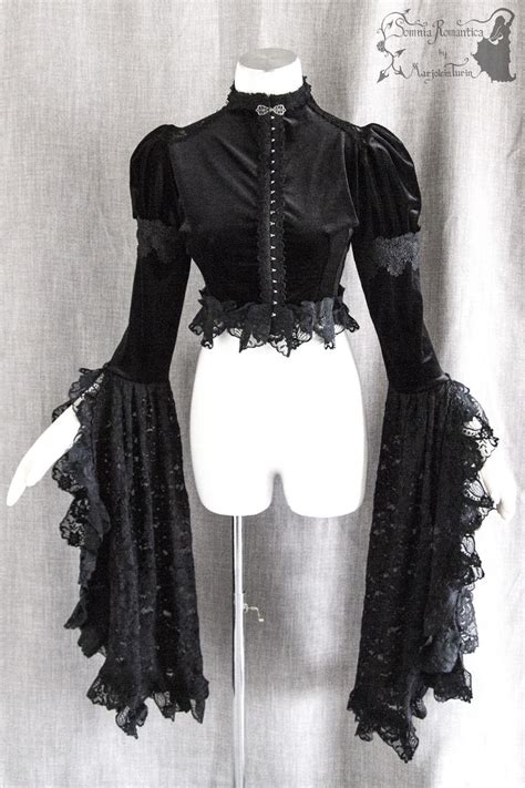 Reserved Part 2 Of 2 Shrug Black Velour Lace M Goth Gothic