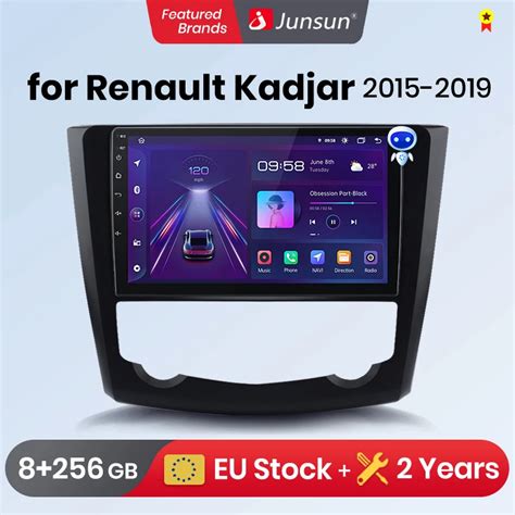 Junsun V1 Plus Car Radio For Renault Kadjar 2015 2019 Wireless CarPlay