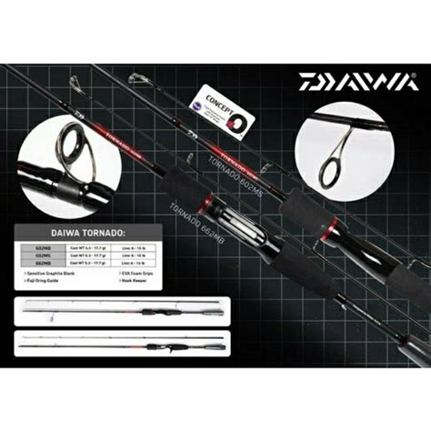 Jual Joran Daiwa Tornado Ring Full Fuji Tersedia Spinning