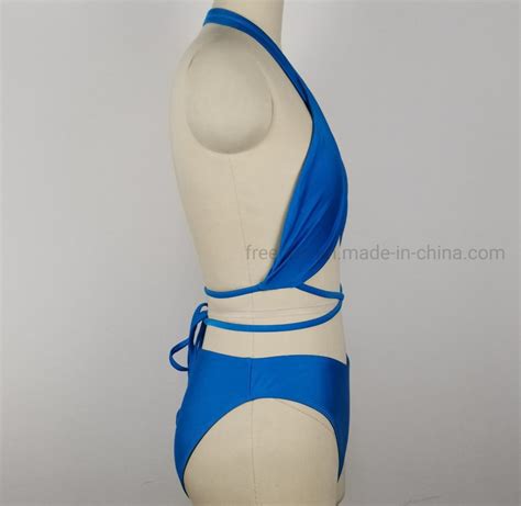 Mature Women Pure Color Swimwear High Quality Front Twist Sexy Bikini China Swimwear Sexy