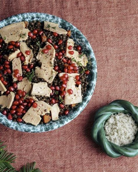 Salade De Lentilles Au Foie Gras Et La Grenade Pour Personnes