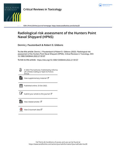 Pdf Radiological Risk Assessment Of The Hunters Point Naval Shipyard