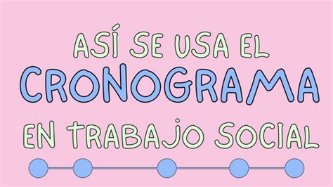 La utilidad del cronograma y cómo usarlo en Trabajo Social Victor Nieto