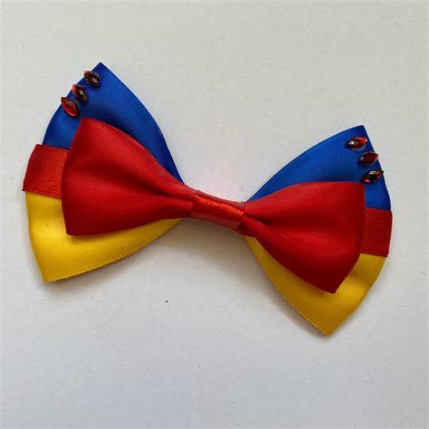 Snow White Inspired Hair Bow For Dress Up And Cosplay Disney Etsy