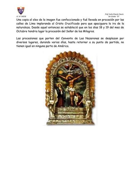 HISTORIA DEL SEÑOR DE LOS MILAGROS PDF Descarga Gratuita