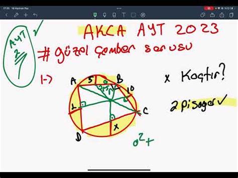 2023 AYT EN ZOR GEOMETRİ SORUSU ÇÖZÜMÜ MEŞHUR ÇEMBER VE KANATLARI YouTube