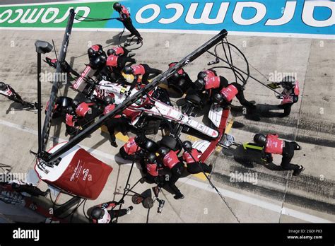 Antonio Giovinazzi Ita Alfa Romeo Racing C Makes A Pit Stop