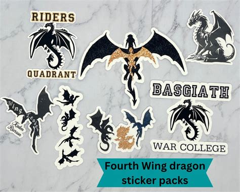 Fourth Wing Sigil Stickers Fantasy Book Sticker Vinyl Decal - Etsy