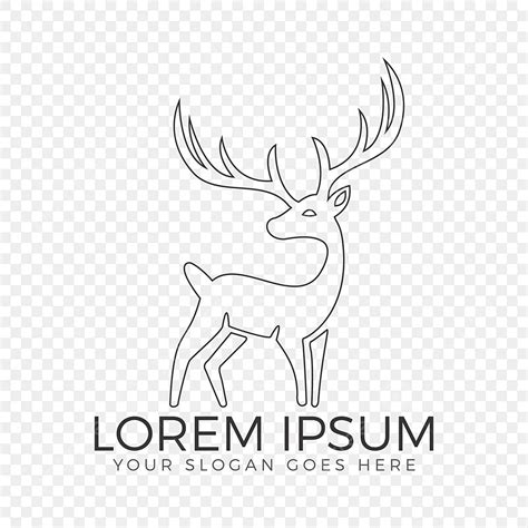 Deer Design Vector Hd PNG Images, Deer Vector Logo Design, Abstract, Animal, Antler PNG Image ...