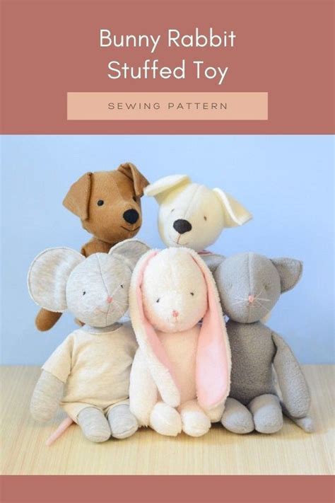 Bunny Rabbit Stuffed Toy Sewing Pattern 2 Sizes Artofit