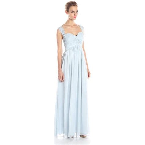 Jill Jill Stuart Women S Sweetheart Neck Crinkle Chiffon Gown