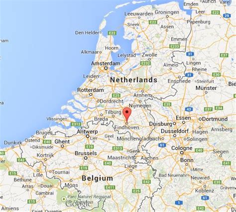 Eindhoven on Map of Netherlands