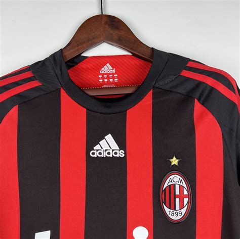 Long Sleeve Ac Milan Home Jersey Classicretrokit