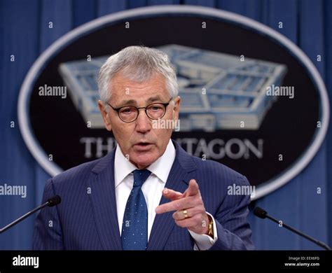 Washington DC USA 22nd Jan 2015 Outgoing U S Defense Secretary