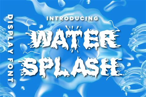 Water Splash Font By Putracetol · Creative Fabrica