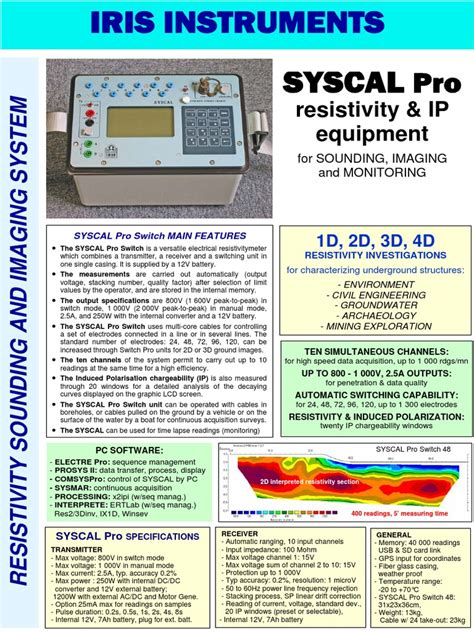 Iris Instruments Pdf Pdf Switch Electrical Resistivity And Conductivity