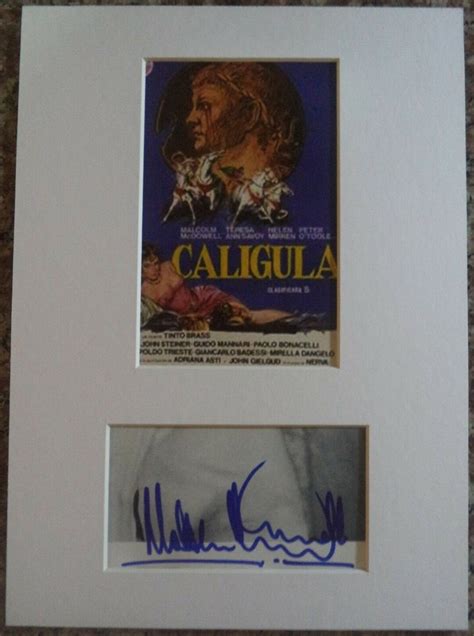 Malcolm Mcdowell Autograph Mounted Display Hand Signed On Magazine