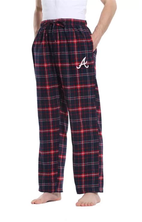 Concepts Sport Mens Atlanta Braves Ultimate Plaid Flannel Pajama Pants