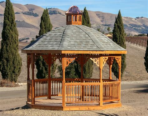 Red Cedar Belle Roof Octagon Gazebos | Gazebos by Style | GazeboCreations.com