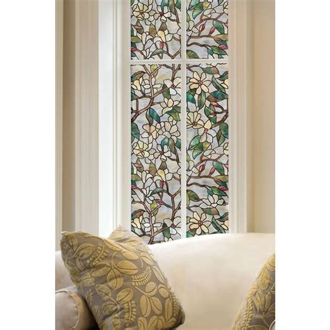 Artscape 24 In X 36 In Summer Magnolia Decorative Window Film 01 0142 The Home Depot