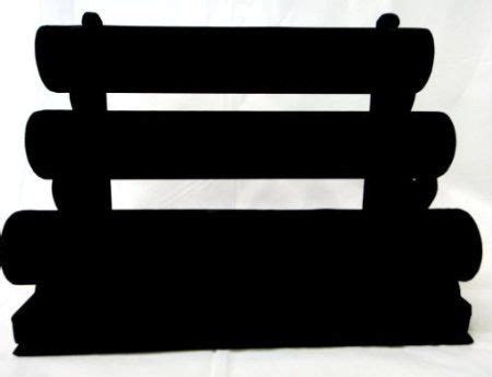 Bracelet 3 Tier T Bar Jewelry Display Black Velvet Organizer Bar