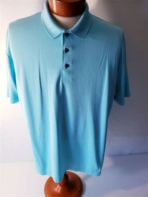 Grand Slam Mens Polo Golf Shirt Mens Turquoise 100 Polyester Xl Ebay