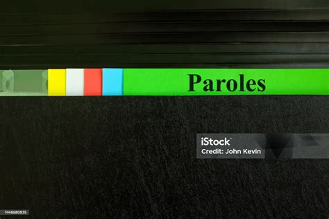 Parole File Record In Black Binder Folder Paroles Criminal Law Legal