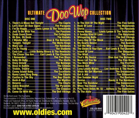 Ultimate Doo Wop Collection Volume Top Doo Wop Vocal Group