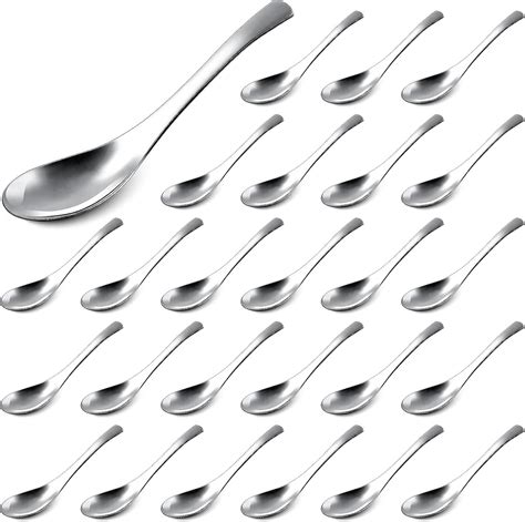 Amazon Set Of 50 Soup Spoons Stainless Steel Asian Spoons Heavy