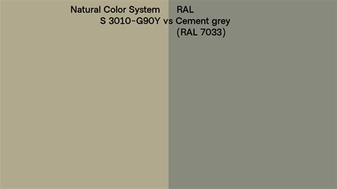 Natural Color System S G Y Vs Ral Cement Grey Ral Side By