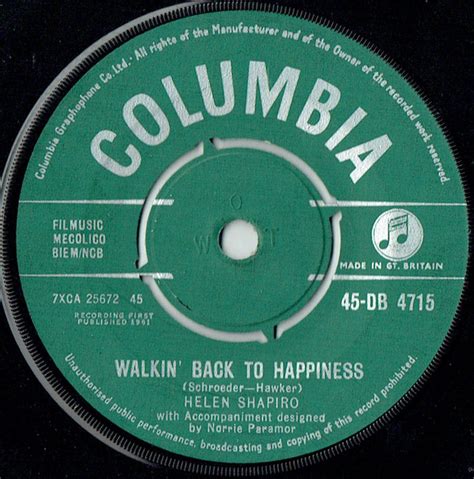 Helen Shapiro – Walkin' Back To Happiness (1961, Vinyl) - Discogs