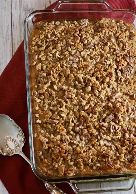 Terrys Traditional Sweet Potato Casserole With Pecan Topping