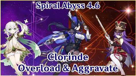 GIC0 Clorinde Aggravate Chevreuse Overload Spiral Abyss 4 6 Floor