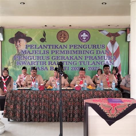 Pelantikan Mabiran Dan Pengurus Kwartir Ranting Tulangan Masa Bhakti