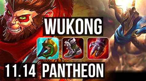 Wukong Vs Pantheon Top 518 1600 Games 20m Mastery Euw