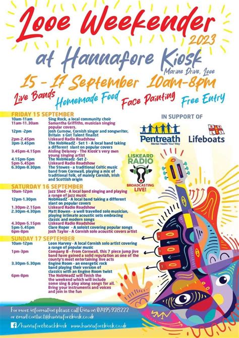 Hannafore Beach Kiosk Looe Weekender Line Up Welcome To Looe Polperro