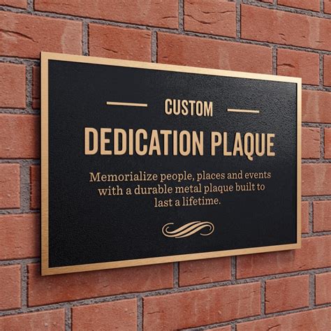 Custom Dedication Plaques Durable Metal Plaques Woodland Manufacturing