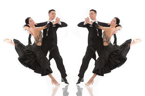 Premium Photo Ballroom Dance Couple In A Dance Pose Isolated On White Background Ballroom