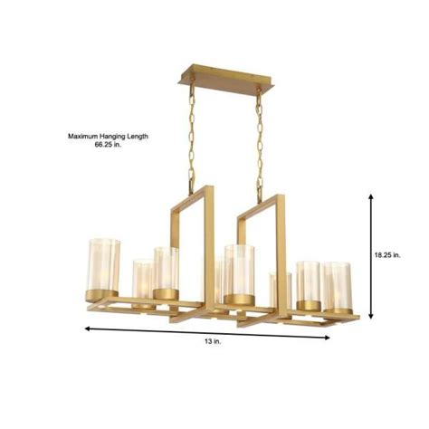 Home Decorators Collection Samantha 60 Watt 8 Light LED Brass