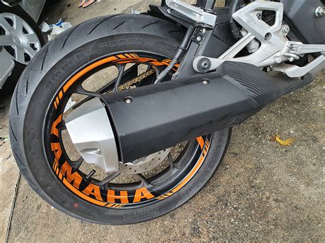 Yamaha MT-15 Orange Design - Juzz Wheelzz full decal wrap