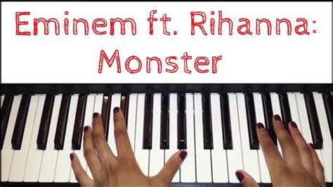 Eminem Ft Rihanna Monster Piano Tutorial Youtube