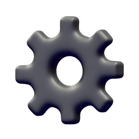 gear 3d rendering icon illustration comma separated, no special