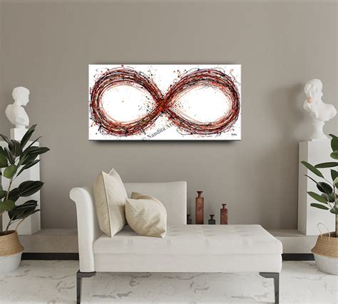 Abstract Painting Infinity Symbol Wall Art on Canvas, 48 Original ...