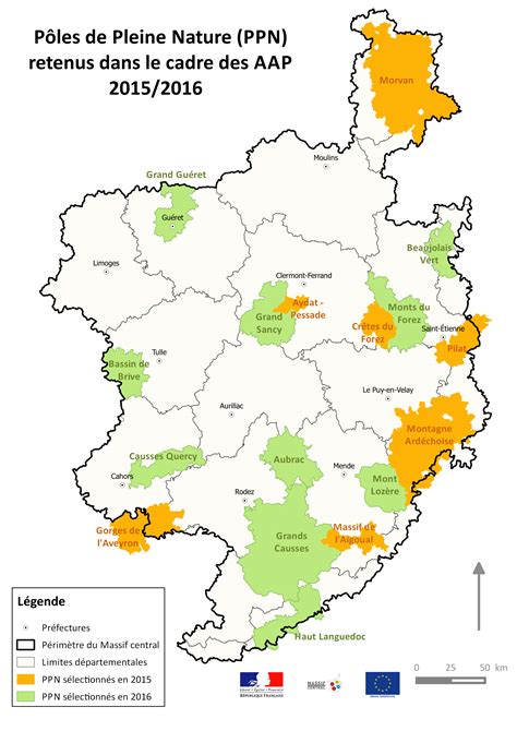 Cartes Massif Central