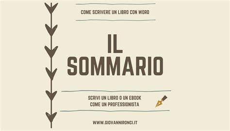 Come Creare Un Sommario Con Word