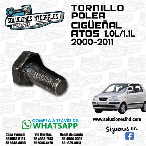 TORNILLO POLEA CIGÜEÑAL ATOS 1 0L 1 1L Soluciones IHD