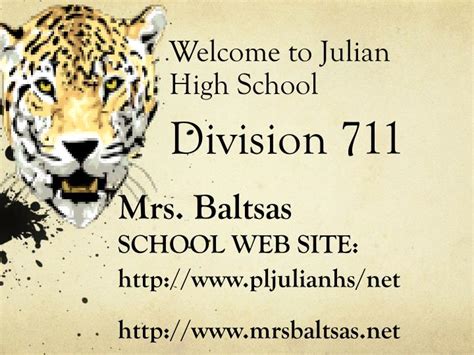 PPT - Welcome to Julian High School PowerPoint Presentation, free ...