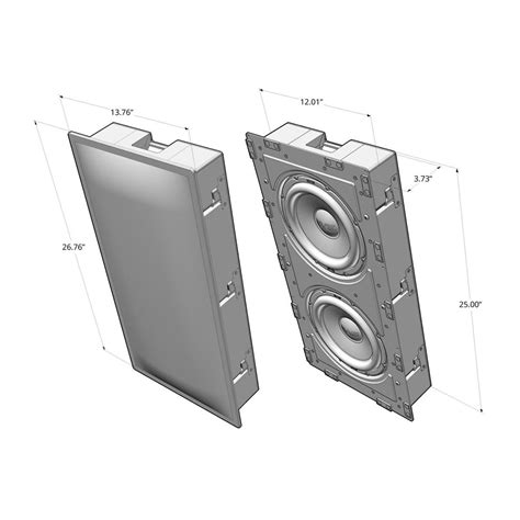 SVS 3000 In Wall Subwoofer System Includes Sledge STA 800D2C Rack