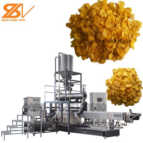 Automatic Breakfast Cereals Corn Flakes Production Machine China Corn